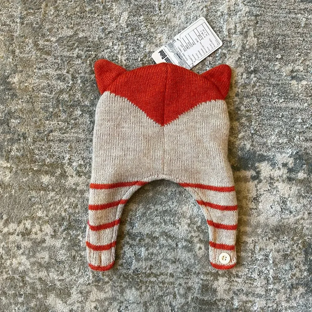 JoJo Maman Bebe Fox Hat & Mittens Set 0-12 Months NWT